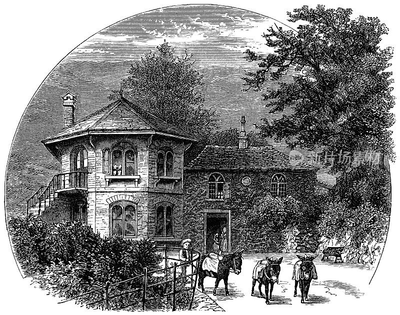 圣安井在大莫尔文，英格兰- 19世纪